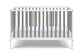 Gray and White Solid and Manufactured Wood Standard Three In One Convertible Crib