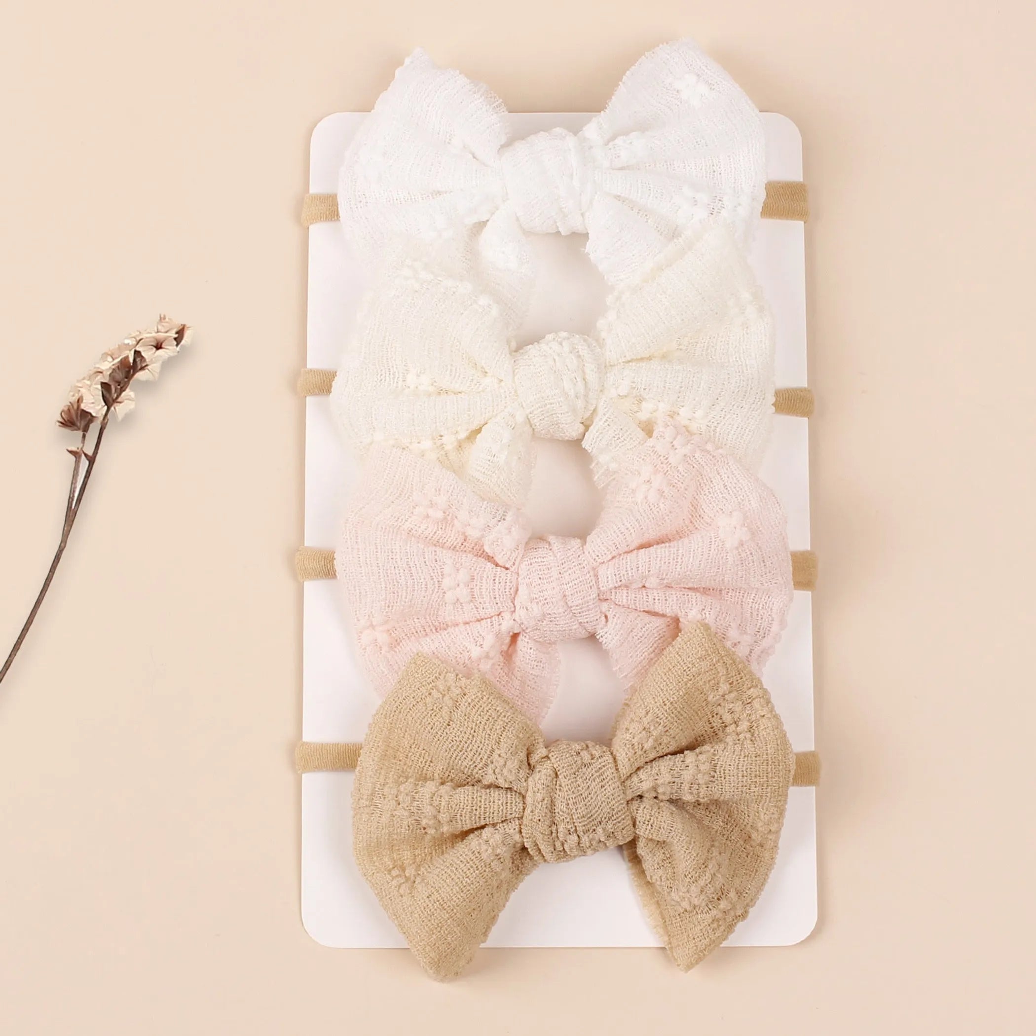 Baby Simple Style Bow Tie Hair Tape For Children