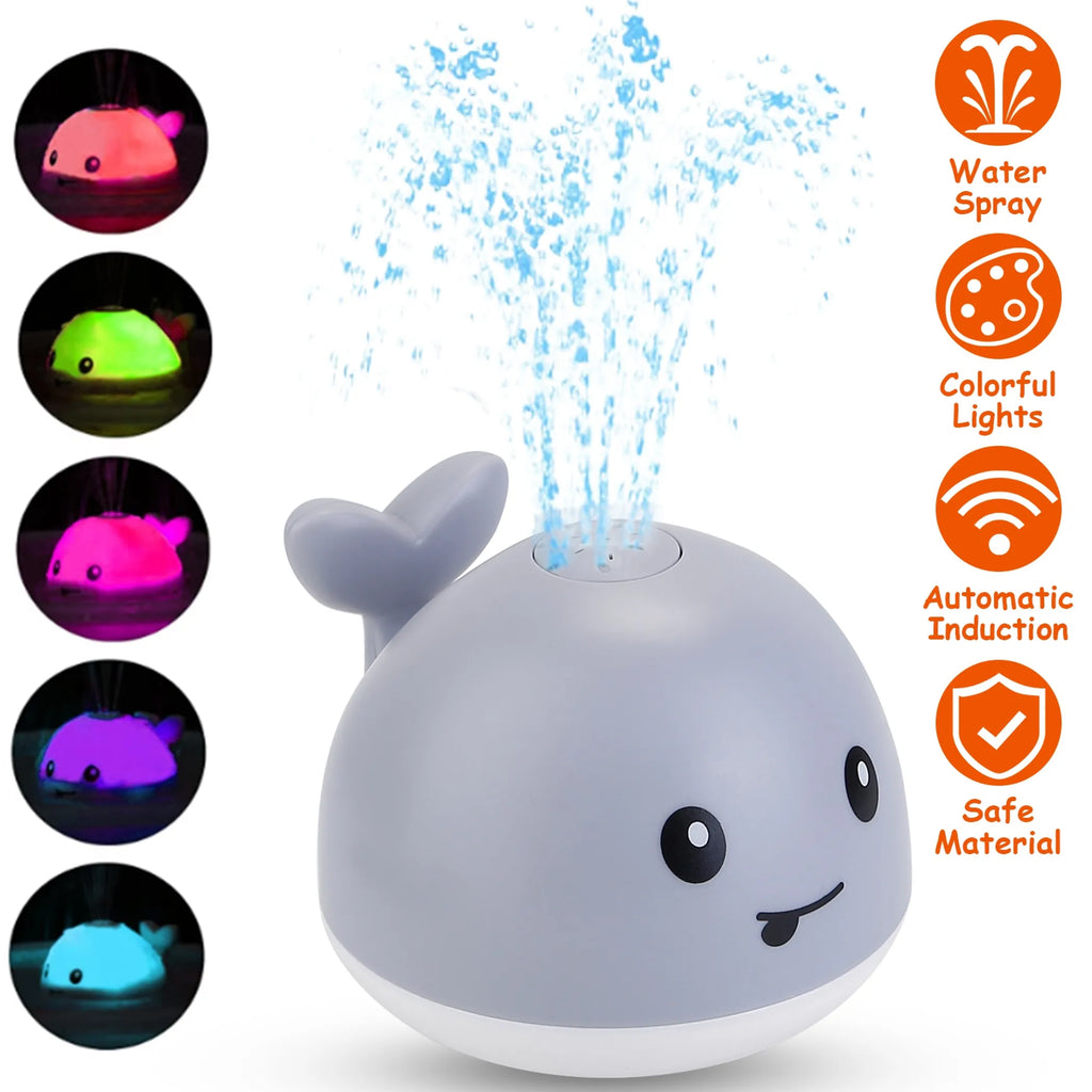 Baby Light up Bath Toy Automatic Whale Induction Water Spray