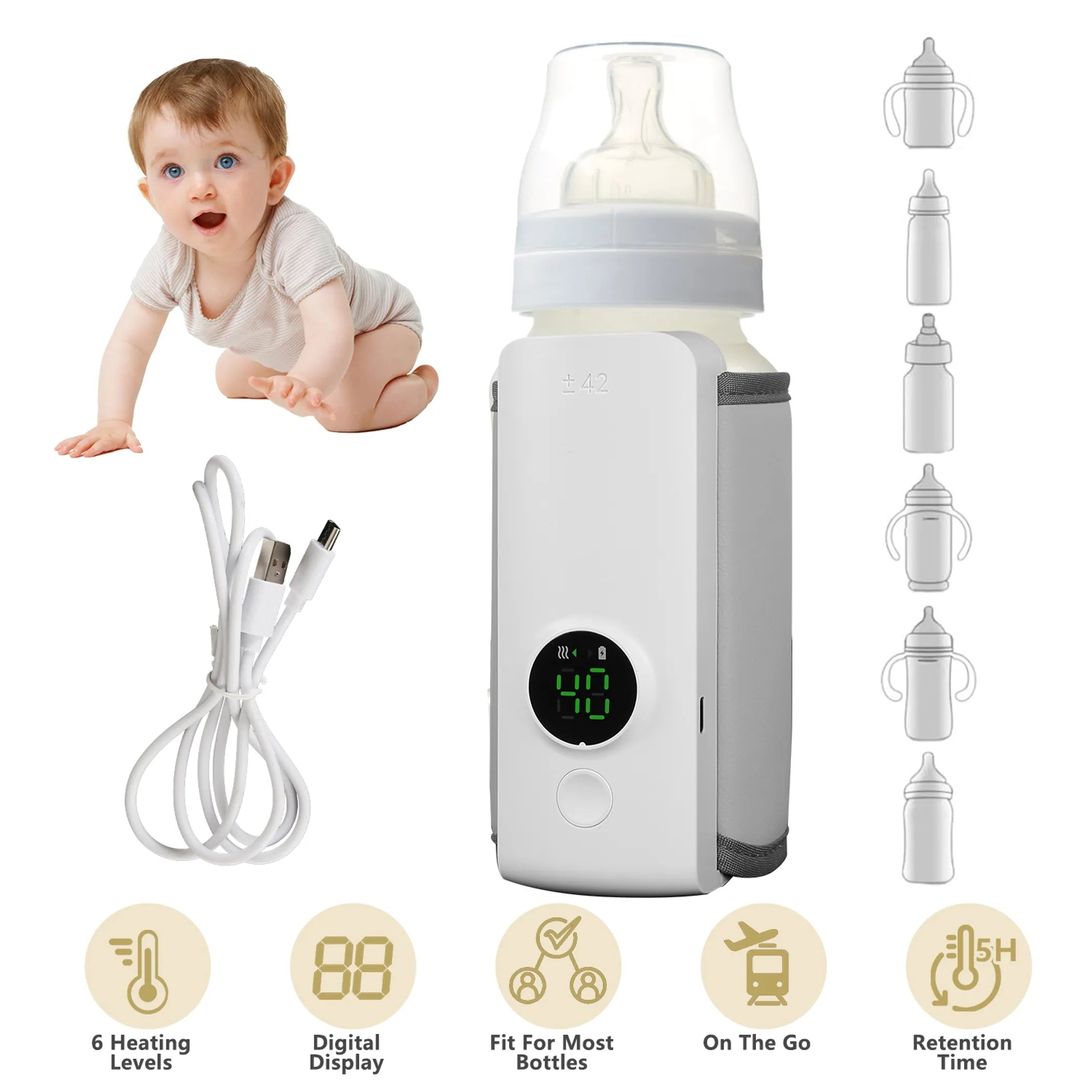 Portable Bottle Warmer On The Go Baby Milk Warmer