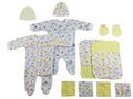 Bambini Sleep-n-Plays, Caps, Mittens and Washcloths - 14 Piece Set